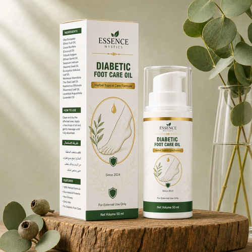Essence Mystics Diabetic Foot Care Oil – Herbal Topical Care Formula – 50ml