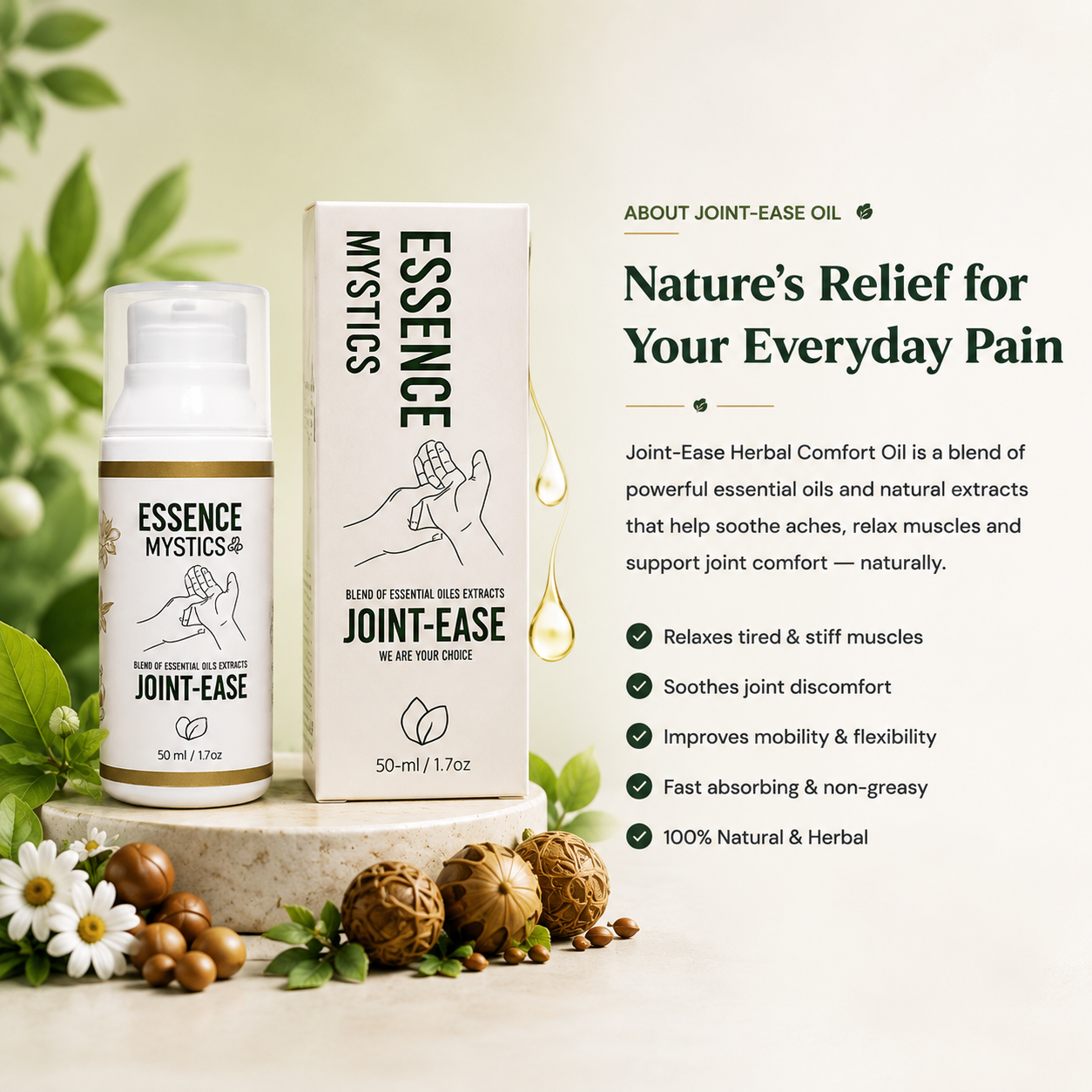 Joint-Ease Herbal Comfort Oil | External Use | 50ml